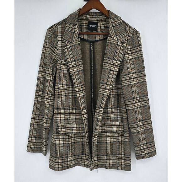 Liverpool Los Angeles Boyfriend Blazer – Tan/Black Glen Plaid - Picture 4 of 9